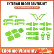 41x Full Door Hinges +Door Handles Decor Trims Kits For Wrangler JL 2018+ Green (for: Jeep)