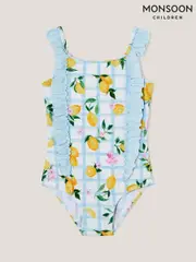 Monsoon Blue Baby Lemon Tile Print Swimsuit (F91877) | $42 - $51