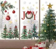 AnyDesign Christmas Window Clings 6 Sheets Red Xmas Ball & Snow Reusable Dec...