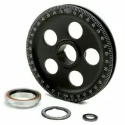 Black Stock Crankshaft Pulley Laser Etched Bolt-On Sand Seal VW Bug EMPI 33-1065