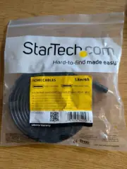 StarTech 6' Flat High Speed HDMI Cable With Ethernet - Male/Male Black HDMIMM6FL