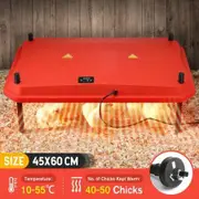 Chick Brooder Heating Plate Warmer Chicken Coop Brooding Heater Poultry Duckling Chook 45x60cm 40-50 Chicks Adjustable Height