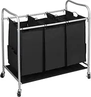 Laundry Basket, Clothes Hampers for Laundry with Handles and A Removable Laundry Bag, Large Foldable Laundry Hamper for Bedroom, Bathroom, Dorm, Laundry Room, Black
