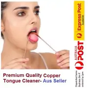 Pure Copper Thick Tongue Cleaner/Scrapper- Premium Quality- Ayurveda Oral Care
