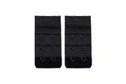 2x Triumph 2 Hook Bra Extender Extension Band Fastener Clip On Strap Black