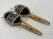 Earth Therapeutics Krome Grooming Hair Brush; Metallic Gold -2 Count
