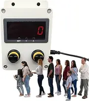 People Counter, Dual Sensor Detection Counter, Sensing Distance 2M Range & Power Failure Memory, Count to 99999, Commercial Traffic Analyzer for Retail/Exhibition/Gym