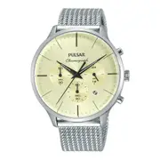 Pulsar Pt3859x1 Men's Beige Watch Quartz 43mm