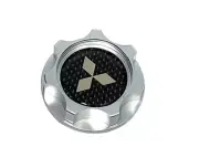 OIL CAP SILVER CARBON FIBER FOR MITSUBISHI ECLIPSE 4G63 TURBO MIRAGE LANCER EVO (for: Mitsubishi)