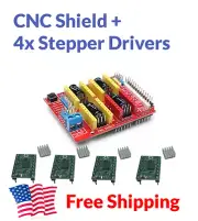 Arduino UNO CNC Shield Kit incl. 4x A4988 Stepper Drivers - Free USA Shipping