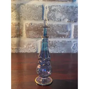 埃及 香水 精油 手工 造型玻璃瓶 藍色