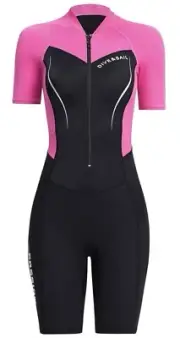 Dive & sail Wetsuit Women Pink/Black Sz#2XL Shorty 1.5mm NWT
