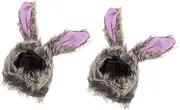 VERDANVERSE 2 Pcs Pet Rabbit Hat for Cats and Dogs Halloween Costume Accessories for Pets Easy to Wear Cute and Fun Design