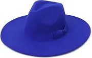 [FONSMAY] Big Wide Brim Women Hats Winter Ladies Elegant Retro Felt Fedora Hat Wedding Church Dress Formal Cap