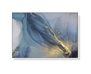 Abstract Alcohol Ink White Frame Canvas