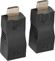 H D M I Extender, 2X H D M I 30m to RJ45 Network Cable Extender Converter Repeater Over CAT-5e CAT6 6 × 2.5 × 2cm