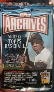 1-Pack 2001 Topps Archives-2 Look4 Willie Mays Rookie Card Reprint AUTO Relics