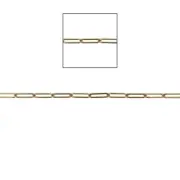 Medium Paperclip Chain - 14KT Gold Filled, Rectangle Link Chain, Flat Wire 4002F