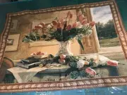 Peach Tulips- Wall Hanging - Tapestry-Riddle Home & Gift made in USA