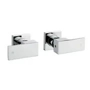 AQUAPERLA Blaze Chrome Shower Wall Taps