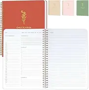 Simple Daily Planner Undated & To Do List Notebook for Work: With Hourly Schedule - 6.5x9.25" Terracotta - Aesthetic Planner Notebook for Life Tasks - Day & Hour Agenda, Organizer Notepad Journal