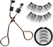 Magnets False Eyelashes - 1 Pair Strong Magnetic Eyelashes And Applicator Set,3D Soft Natural Look Reusable Eyelashes For Bigger And Brighter Eyes Stunning Look Zalhin