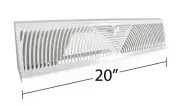Baseboard Register/Diffuser 20" - White - New