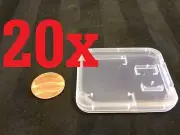 20x Plastic transparent Clear Case Micro SD TF Card Box Protector 20pcs b11