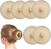 Hair Bun Maker, 6pcs 2inch Donut Hair Bun Makers for Kids Girls Women
