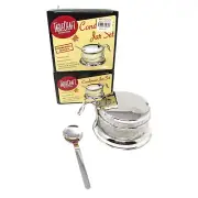Table Craft Condiment Jar Set 3 pc Spoon Stainless Steel Sugar Jelly Mayo NEW