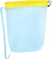 MOKKHNB Beach Toys Storage Bag Portable Mesh Drawstring Pouch for Boy Girl Sand Toys Wear-resistant for Beach
