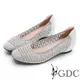 GDC-簍空水鑽派對風幾何方頭內增包鞋-銀色