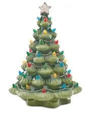 Lenox Treasured Traditions Green Light-Up Tree Figurine