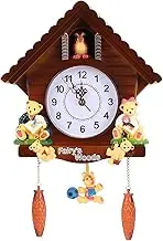 QANYEGN Traditional Chalet Style Clock, Tree House Wall Clock, Treehouse Style Wall Clock for Home Bedroom Living Room Decoration (Ships Without Batteries)