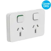 Clipsal Iconic Double Powerpoint 15A Skin Cool Grey | 3025/15C-CY