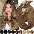 THICK Indian Micro Loop Ring Beads Remy Human Hair Extensions Full Head BALAYAGE