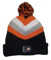 Philadelphia Flyers Pom/Cuffed Mitchell & Ness Knit Hat - Osfa