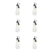 6PK Topchef Squeezable Plastic Sauce Bottle 720ml Condiment Dispenser White