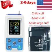 ABPM50 Ambulatory Blood Pressure Monitor+Software 24h NIBP Holter 3 Cuffs