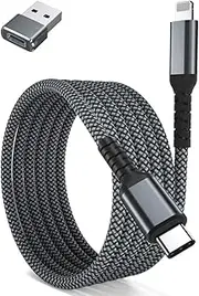 Basesailor for iPhone 14 13 Charger Cable 3M,USB C to Lightning Cable with USB A Adapter Fast Charging Power Cord for Apple iPhone 12 11 Pro Max Plus XS XR X 8 7 6 Plus 5 SE,iPad 9 8th 9th Generation