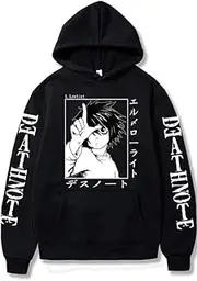 [LiuXueSong] Unisex Death Note L Light Hoodie Costume Anime Ryuk Cosplay Long Sleeve Pullover Sweatshirt