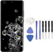 S20 Ultra Replacement Screen for SM-G988B/DS AMOLED 2X Display LCD Display Touch Digitizer Assembly with Frame & Fingerprint Sensor EU International Version (Gray)