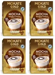 4 MOKATE GOLD PREMIUM MOCHA DOUBLE CHOCO Instant Coffee Drink Boxes 140g 5oz