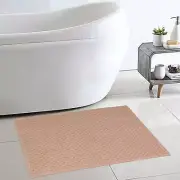 Bee & Willow Home 20" x 33" Basketweave Bath Rug mat in Pink