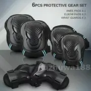 Kids Wrist Elbow Knee Pads Skateboard Roller Skate Protective Gear Guard 12-23kg
