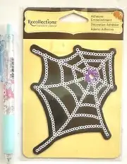 Large Spider Web Sticker Sequined Scrapbooking Frame Card Craft Recollections