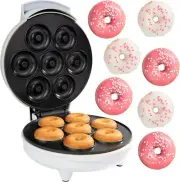 CucinaPro Mini Donut Maker- Electric Non-Stick Surface Makes 7 Small Doughnuts-