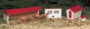 HO Farm Buildings & Animals Kit