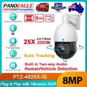 Hikvision Compatible 4K 25X ZOOM PTZ Camera IR Speed Human tracking 2-Way Audio