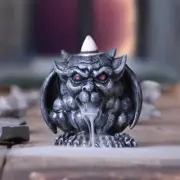 Gothic Gargoyle Chimera Scent Guardian Backflow Cone Incense Burner 3" Tall